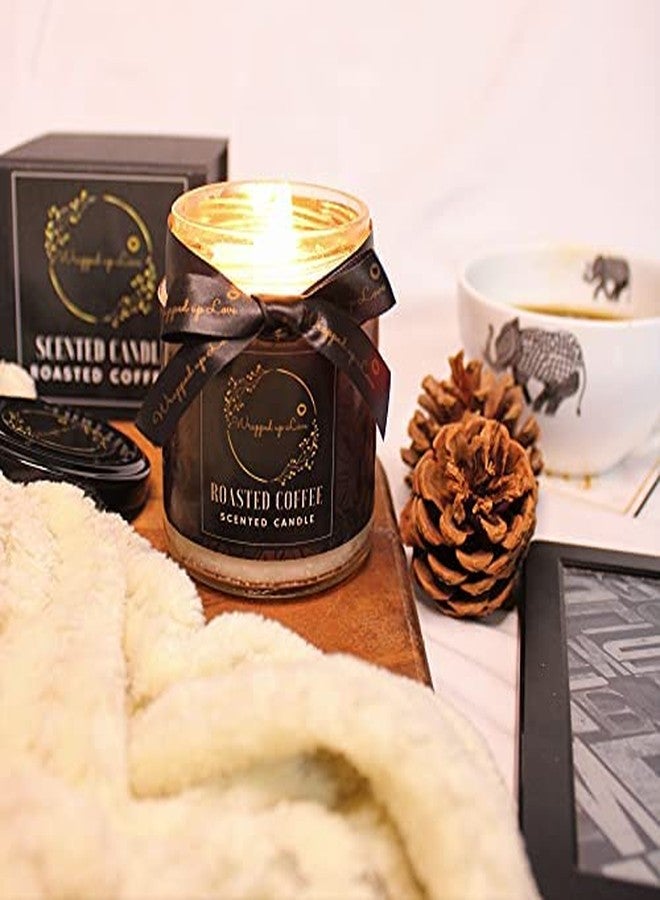 Wrapped up Love Scented Candles Roasted Coffee Scented Candle - Luxury Soy Wax Candles,170g, 35+ Hours Burn time Each, Unique jar Scented Candles, Scented Candles for Home - Image 1